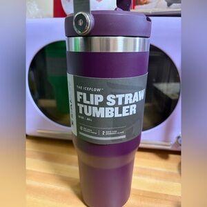 Purple Flip Straw Tumbler